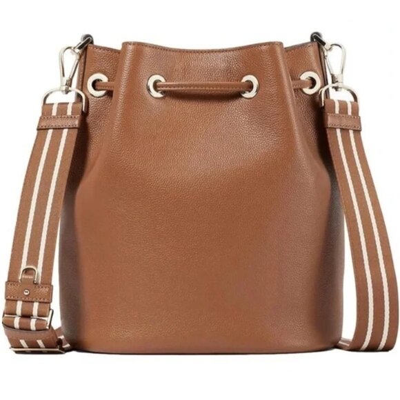 NWT ✅ Kate Spade ROSIE Small Leather Bucket Bag KC740 ~ WARM GINGERBREAD ✨ NWT - Picture 4 of 15